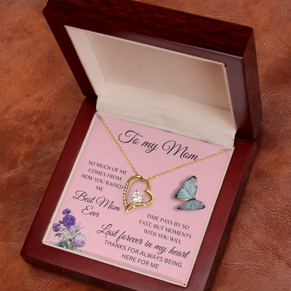 MOM - THANKS FOR ALWAYS BEING HERE - FOREVER LOVE NECKLACE