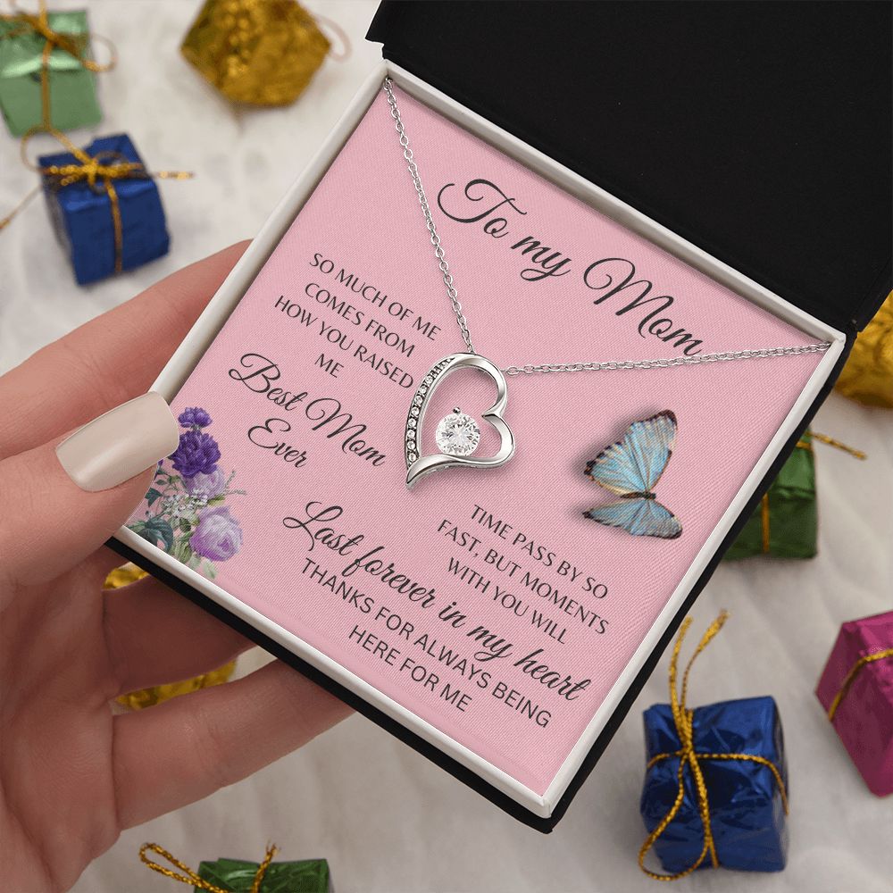 MOM - THANKS FOR ALWAYS BEING HERE - FOREVER LOVE NECKLACE