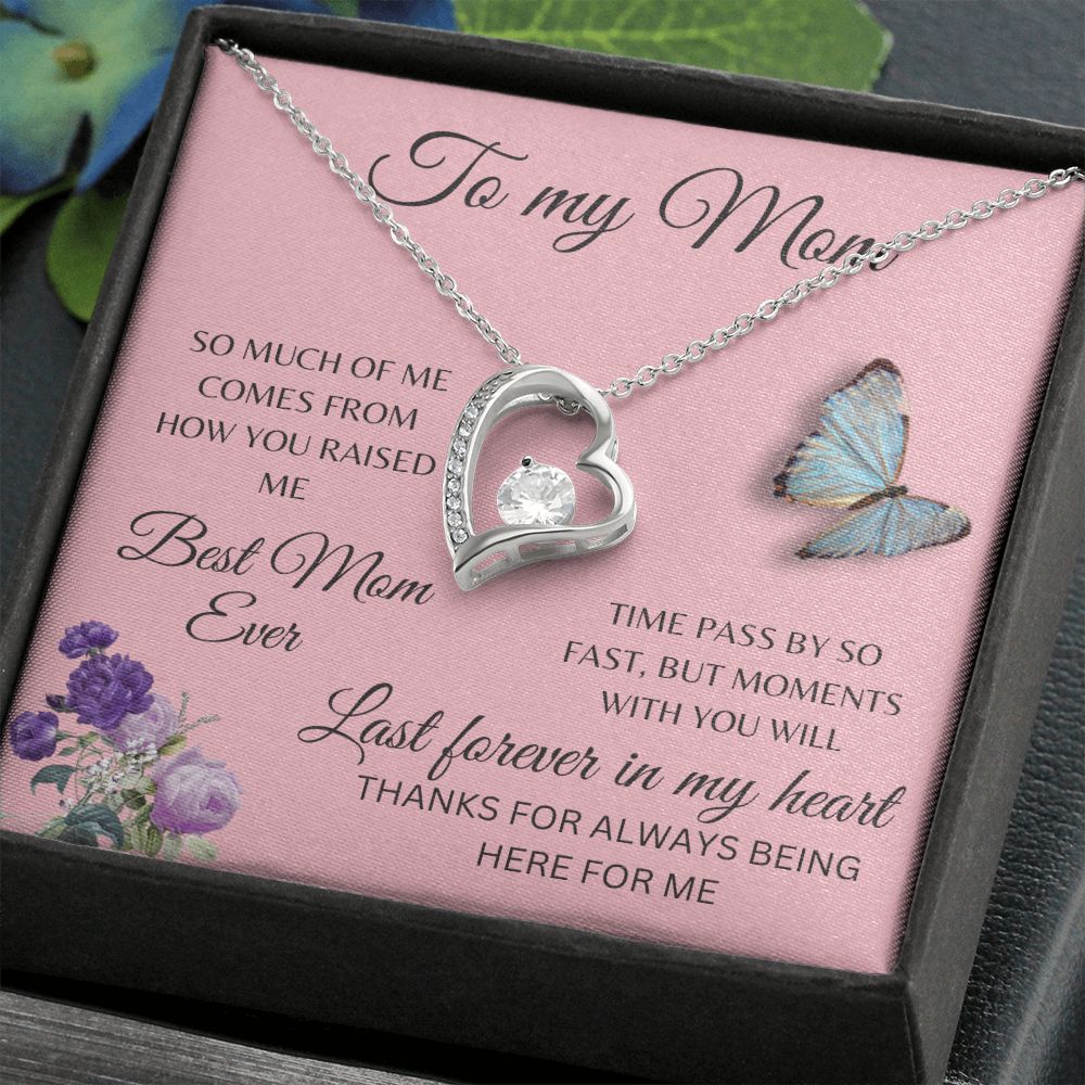 MOM - THANKS FOR ALWAYS BEING HERE - FOREVER LOVE NECKLACE