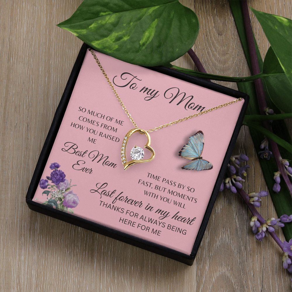 MOM - THANKS FOR ALWAYS BEING HERE - FOREVER LOVE NECKLACE