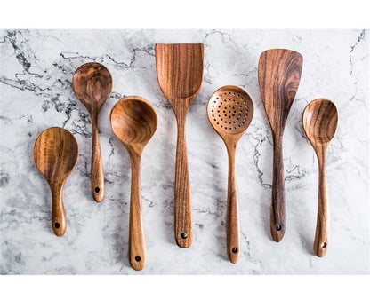 🌟 Teak Wood Kitchen Utensils: Elevate Your Culinary Experience! 🍴