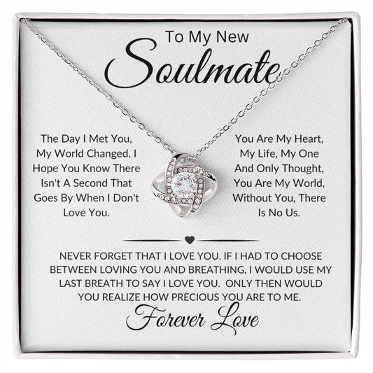 SOULMATE - WITHOUT YOU THERE IS NO US - LOVE KNOT NECKLACE