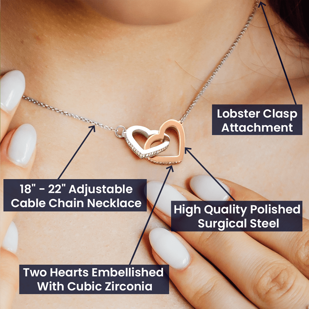 To My Soulmate-You Are Precious To Me-Interlocking Hearts Necklace