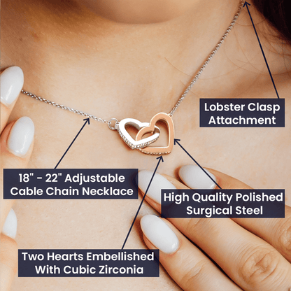 To My Soulmate-You Are Precious To Me-Interlocking Hearts Necklace