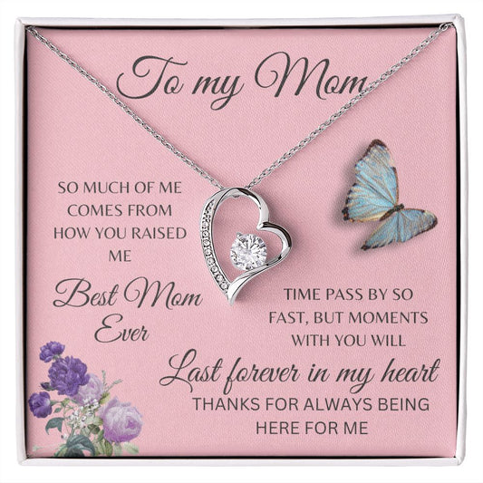 MOM - THANKS FOR ALWAYS BEING HERE - FOREVER LOVE NECKLACE