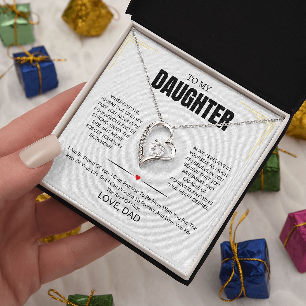 To My Daughter-I Am So Proud Of You-Forever Love Necklace