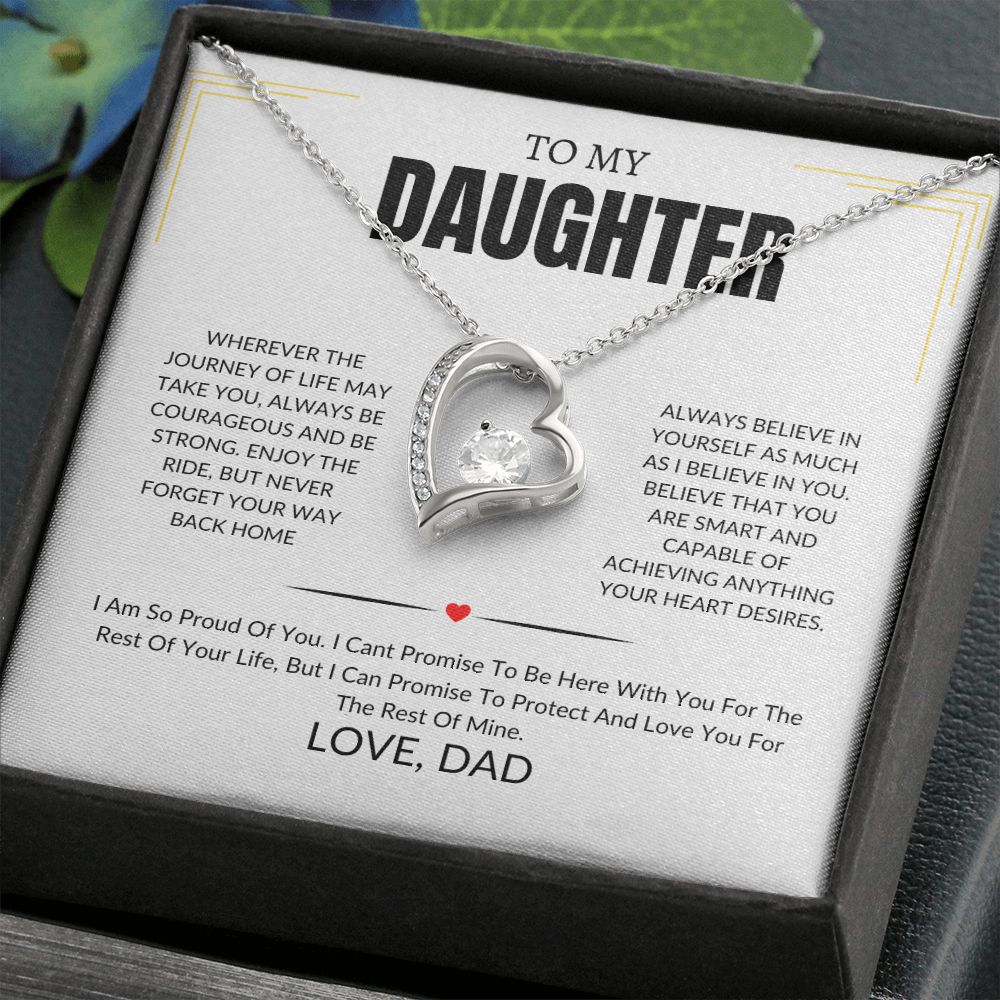To My Daughter-I Am So Proud Of You-Forever Love Necklace