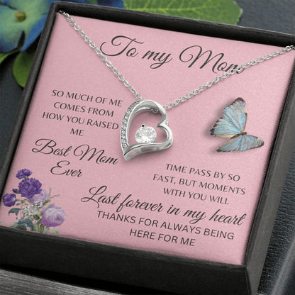 MOM - THANKS FOR ALWAYS BEING HERE - FOREVER LOVE NECKLACE