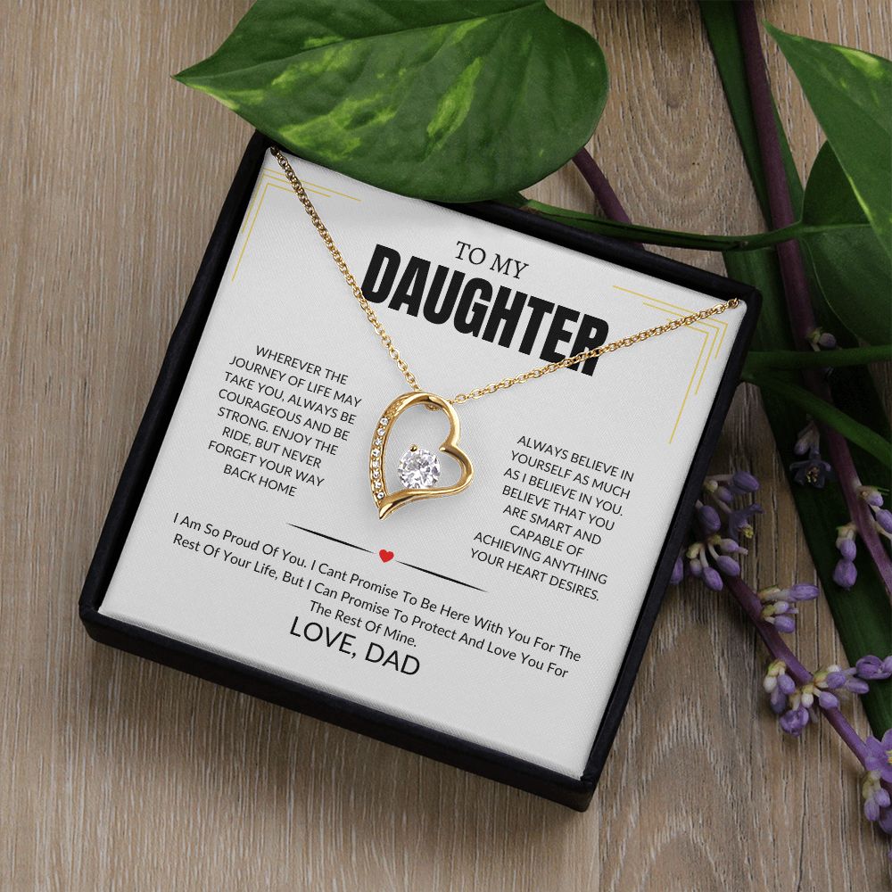 To My Daughter-I Am So Proud Of You-Forever Love Necklace